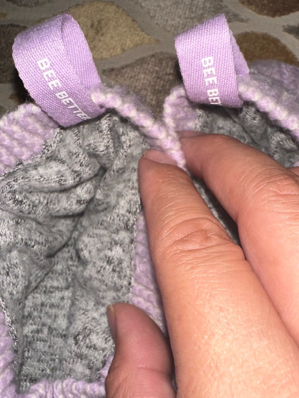 Bombas Kids Cozy Slipper Socks - Lavender Purple - Picture 6 of 6